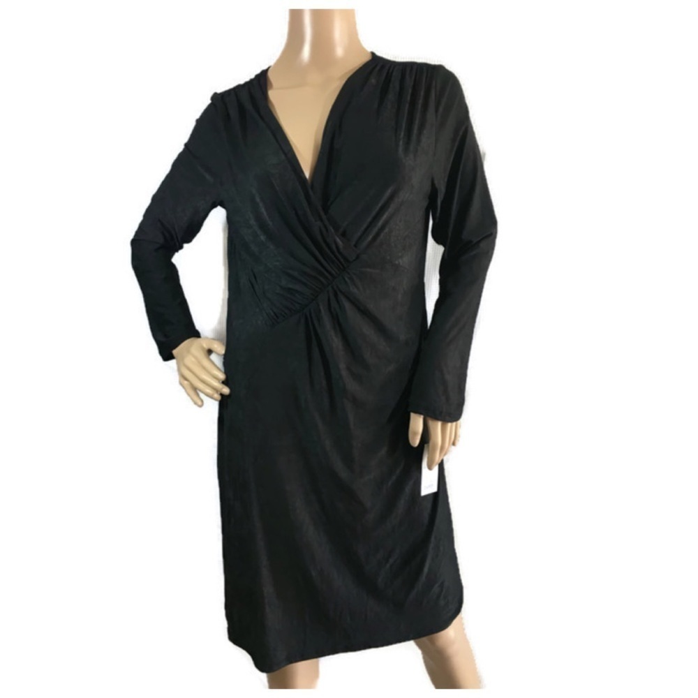 Sharon max plunge black dress large